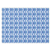 Blauw Frans Toile Patroon Tafelkleed (Voorkant (Horizontaal))