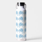 Blauw Frans Toile patroon Waterfles (Voorkant)