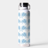Blauw Frans Toile patroon Waterfles (Achterkant)