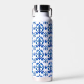 Blauw Frans Toile patroon  Waterfles (Voorkant)