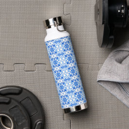 Blauw Frans Toile patroon Waterfles