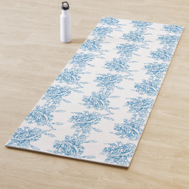 Blauw Frans Toile patroon Yogamat