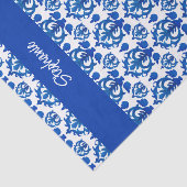 Blauw Frans Toile-patroonnaam Tissuepapier (Detail)