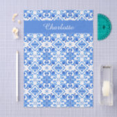 Blauw Frans Toile patroonnaam Tissuepapier (Craft)