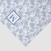 Blauw Frans toile Tissuepapier (Detail)