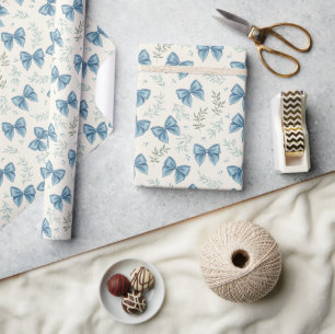 Blauw Frans Toile Vintage Lint Wrapping Papier