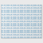 Blauw Frans Toilepatroon Cadeaupapier (Vlak)