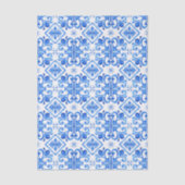 Blauw Frans Toilepatroon Tissuepapier (Voorkant)