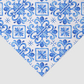 Blauw Frans Toilepatroon Tissuepapier (Detail)