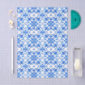 Blauw Frans Toilepatroon Tissuepapier (Craft)