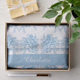 Blauw Frans Toilepatroon Tissuepapier
