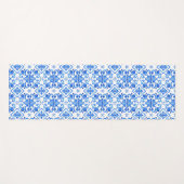 Blauw Frans Toilepatroon Yogamat (Voorkant (horizontaal))