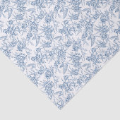 Blauw Frans Tole de Jouy Tissuepapier (Detail)