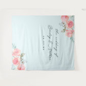 Blauw Frans Tuin Trouwfotografie Achtergrond Wandkleed (Voorkant (horizontaal))