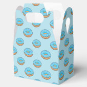 Blauw Frosted Donut met Sprinkles Cartoon Bedankdoosjes (Geopend)