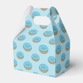 Blauw Frosted Donut met Sprinkles Cartoon Bedankdoosjes (Voorkant Zijde)