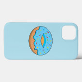 Blauw Frosted Donut met Sprinkles Cartoon Case-Mate iPhone Case (Achterkant (horizontaal))