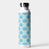 Blauw Frosted Donut met Sprinkles Cartoon Waterfles (Links)