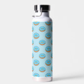 Blauw Frosted Donut met Sprinkles Cartoon Waterfles (Rechts)