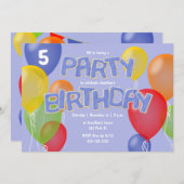 Blauw Frosting Uitsparingen Letters Cookies Jongen Kaart (Voorkant / Achterkant)