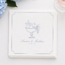 Blauw Fruit Bowl Frame Trouwservetten Servet