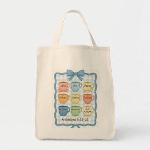 Blauw fruit van de Geest Tote Bag