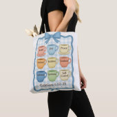 Blauw fruit van de Geest Tote Bag (Dichtbij)
