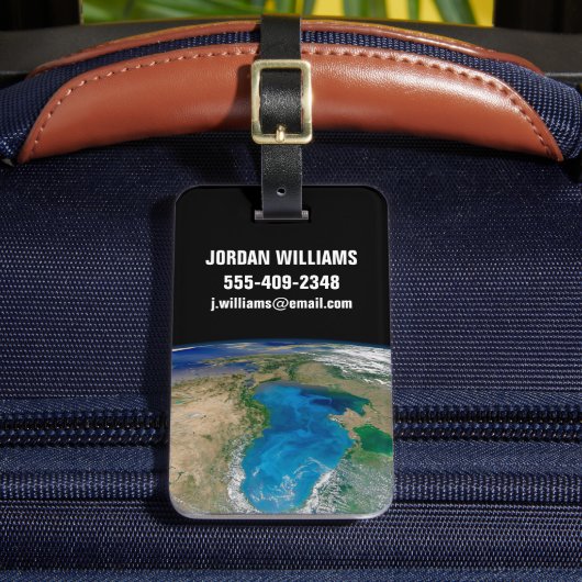 Blauw fytoplankton bloeit in het zwarte Zee Bagagelabel (Voorkant Insitu 2)