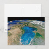 Blauw fytoplankton bloeit in het zwarte Zee Briefkaart (Voorkant / Achterkant)