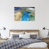 Blauw fytoplankton bloeit in het zwarte Zee Canvas Afdruk (Insitu (Slaapkamer))
