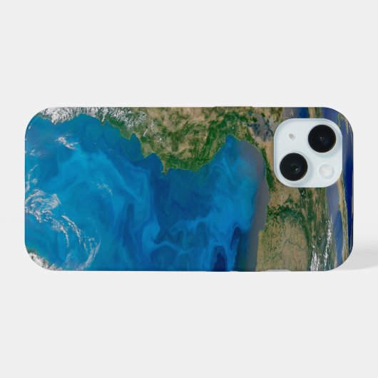 Blauw fytoplankton bloeit in het zwarte Zee iPhone 15 Case (Achterkant horizontaal)