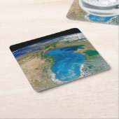 Blauw fytoplankton bloeit in het zwarte Zee Kartonnen Onderzetters (Schuin)