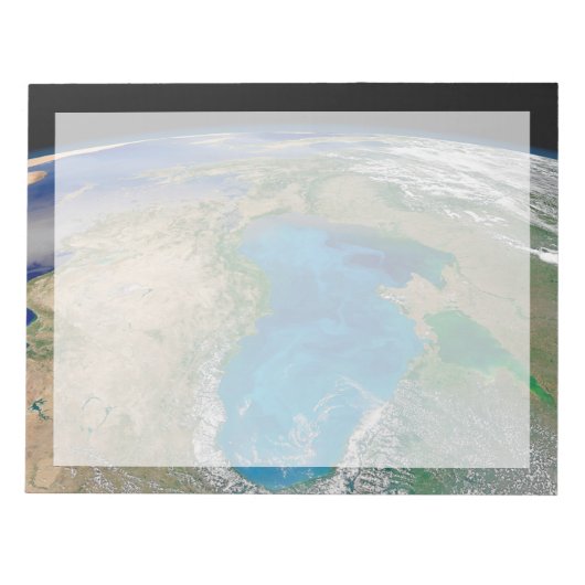 Blauw fytoplankton bloeit in het zwarte Zee Notitieblok (Voorkant)