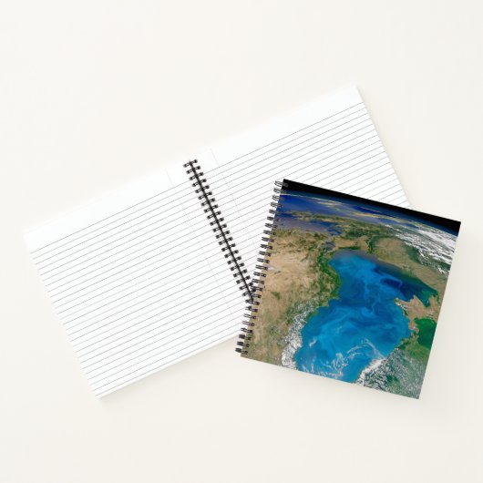 Blauw fytoplankton bloeit in het zwarte Zee Notitieboek (Binnen)