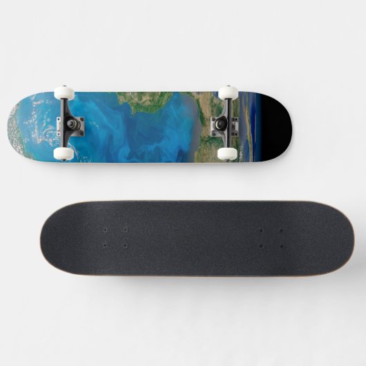 Blauw fytoplankton bloeit in het zwarte Zee Persoonlijk Skateboard (Horizontaal)