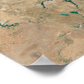 Blauw fytoplankton bloeit in het zwarte Zee Poster (Hoek)