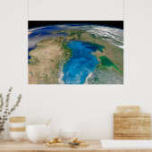 Blauw fytoplankton bloeit in het zwarte Zee Poster (Keuken)