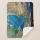 Blauw fytoplankton bloeit in het zwarte Zee Sherpa Deken (Voorkant)