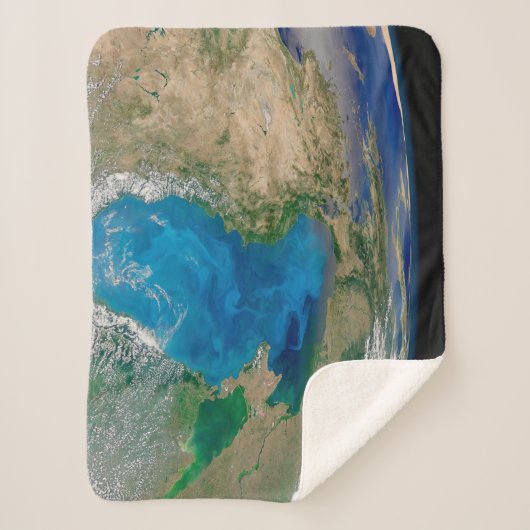 Blauw fytoplankton bloeit in het zwarte Zee Sherpa Deken (Voorkant)