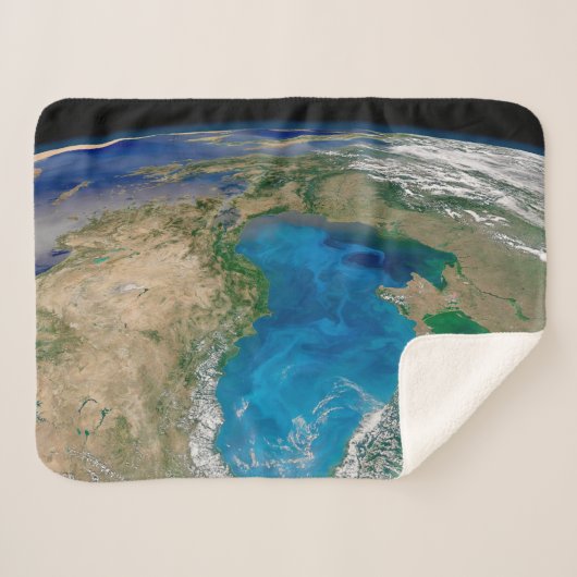 Blauw fytoplankton bloeit in het zwarte Zee Sherpa Deken (Voorkant (horizontaal))