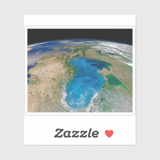 Blauw fytoplankton bloeit in het zwarte Zee Sticker (Vel)