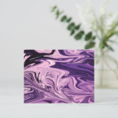 Blauw galaxpatroon briefkaart (Staand voorkant)