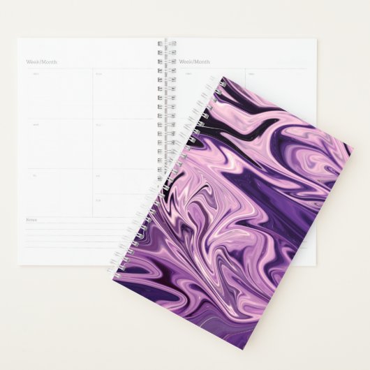 Blauw galaxpatroon planner (Display)