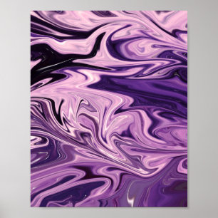 Blauw galaxpatroon poster