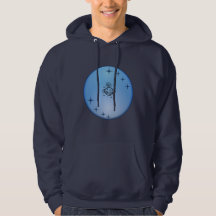Blauw Galaxy Astronaut Hoodie – Modern Ruimte Graf