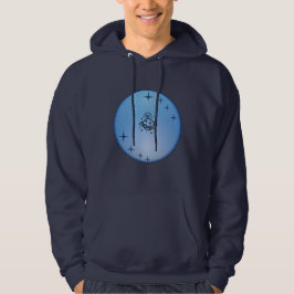Blauw Galaxy Astronaut Hoodie – Modern Ruimte Graf