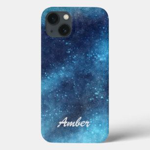 Blauw Galaxy Glitter Abstract Persoonlijk Case-Mate iPhone Case