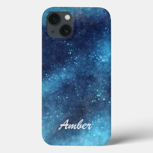 Blauw Galaxy Glitter Abstract Persoonlijk Case-Mate iPhone Case (Achterkant)