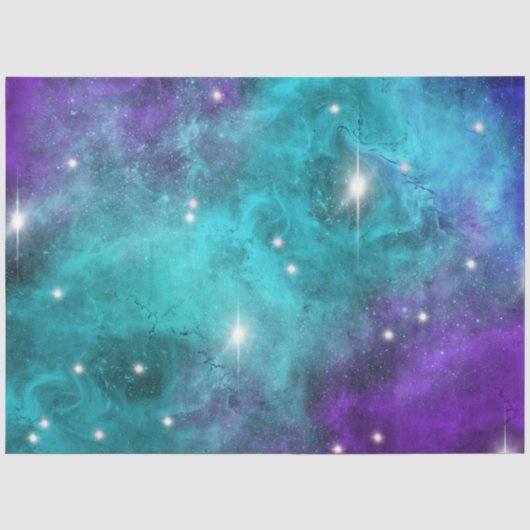 Blauw Galaxy Serie Ontwerp 3 Tissuepapier (Voorkant)