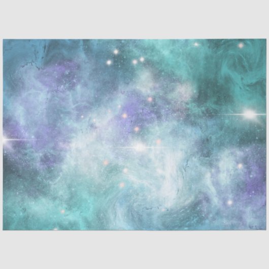 Blauw Galaxy Serie Ontwerp 7 Tissuepapier (Voorkant)